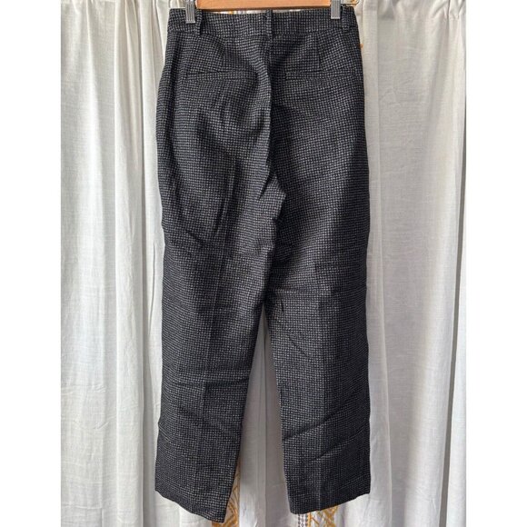 Allsaints Mara Puppytooth Straight Trouser Pants (Sz 2) Pleated Italian Cloth - Picture 6 of 11
